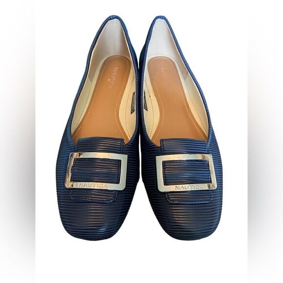 Nautica NWOT Navy Blue  Caravel Sz 8 Slip On Classic Ballet Driving Flats - Picture 8 of 8